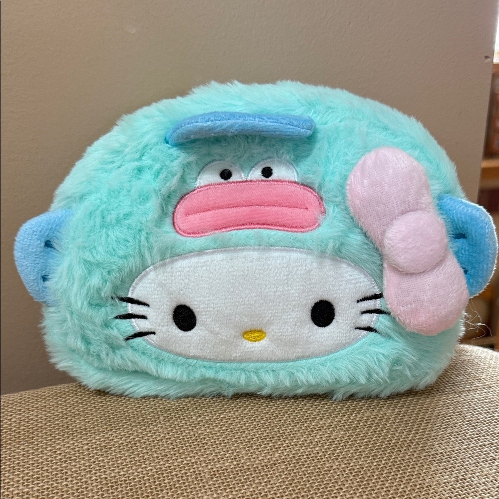 Hello Kitty Plush Cosmetic Pouch - Mint, Pink & White